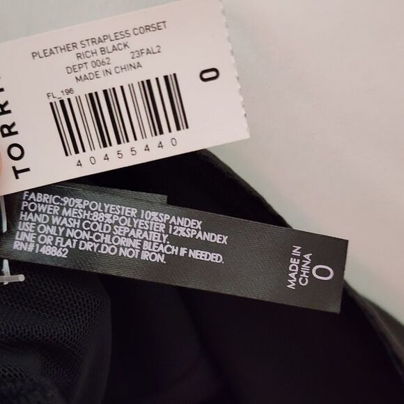 0X 12W Torrid Large Black Pleather Panty Set Lingerie Pinup Plussize Sweetheart - Picture 10 of 10